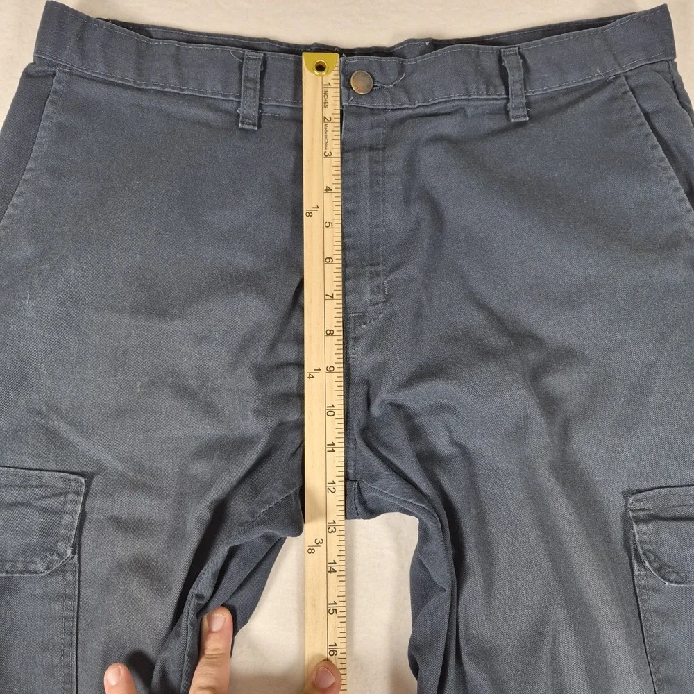 Dickies Cargo Pants Mens 37x29 (Measured) Navy Blue Distressed Skater Utility